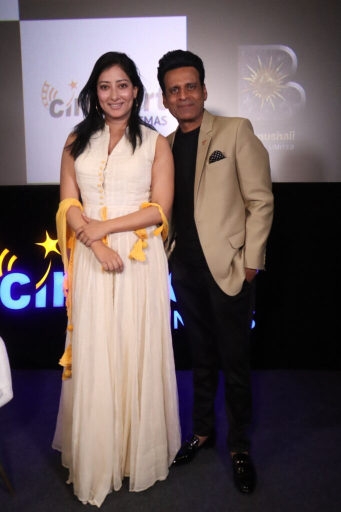 Niharica Raizada and Manoj Bajpayee at Cineport Cinemas